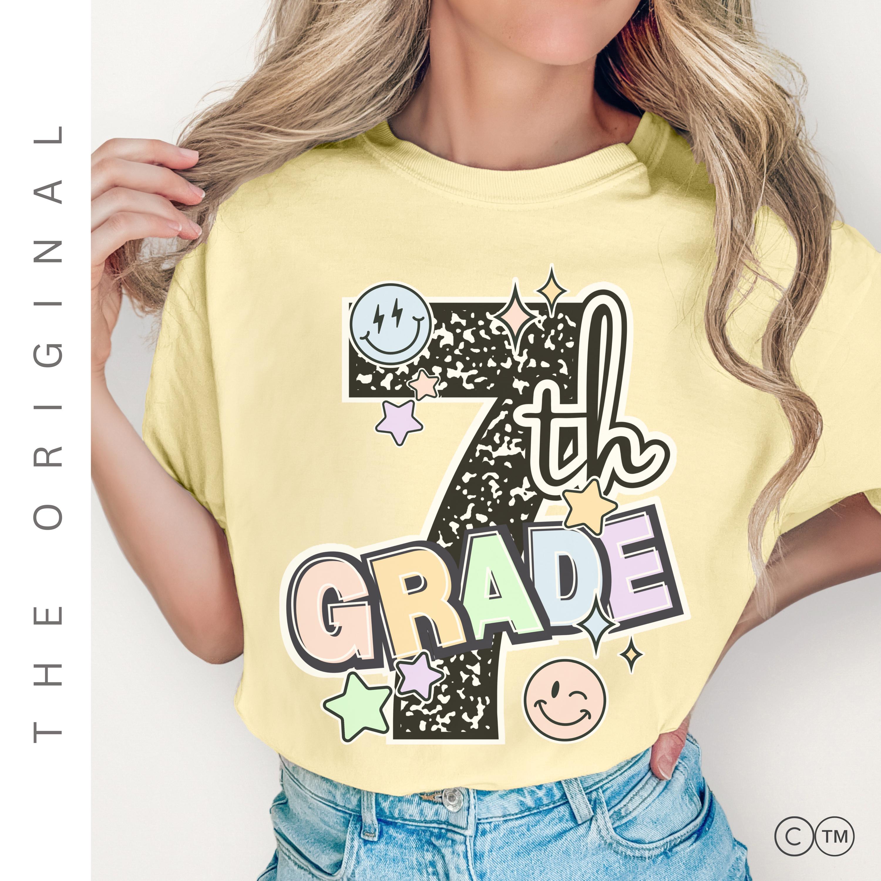 Seventh Grade Teacher Shirt - Composition Notebook Back to School Tee | Teacher Gift Idea