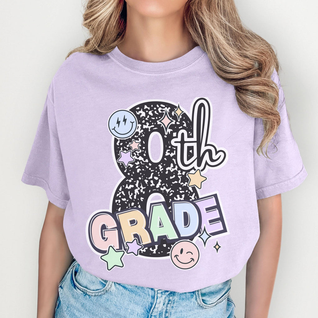 8th Grade Teacher Shirt - Composition Notebook School Spirit Clothing Tee