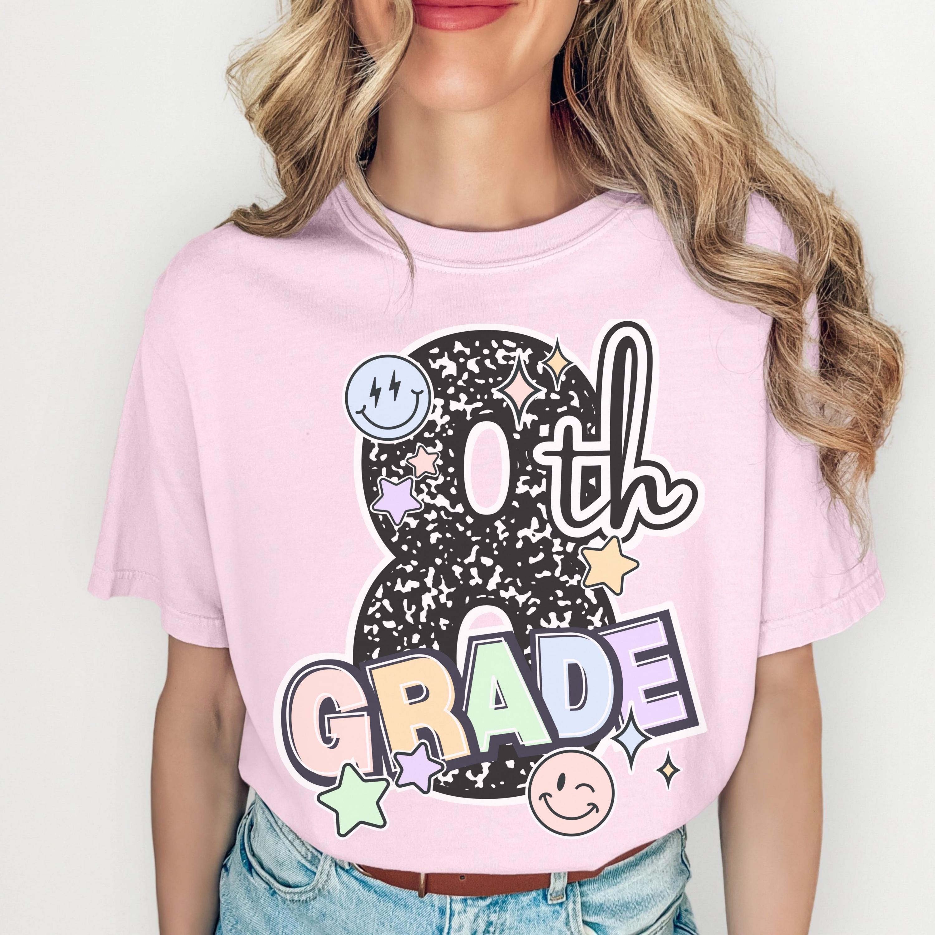 8th Grade Teacher Shirt - Composition Notebook School Spirit Clothing Tee