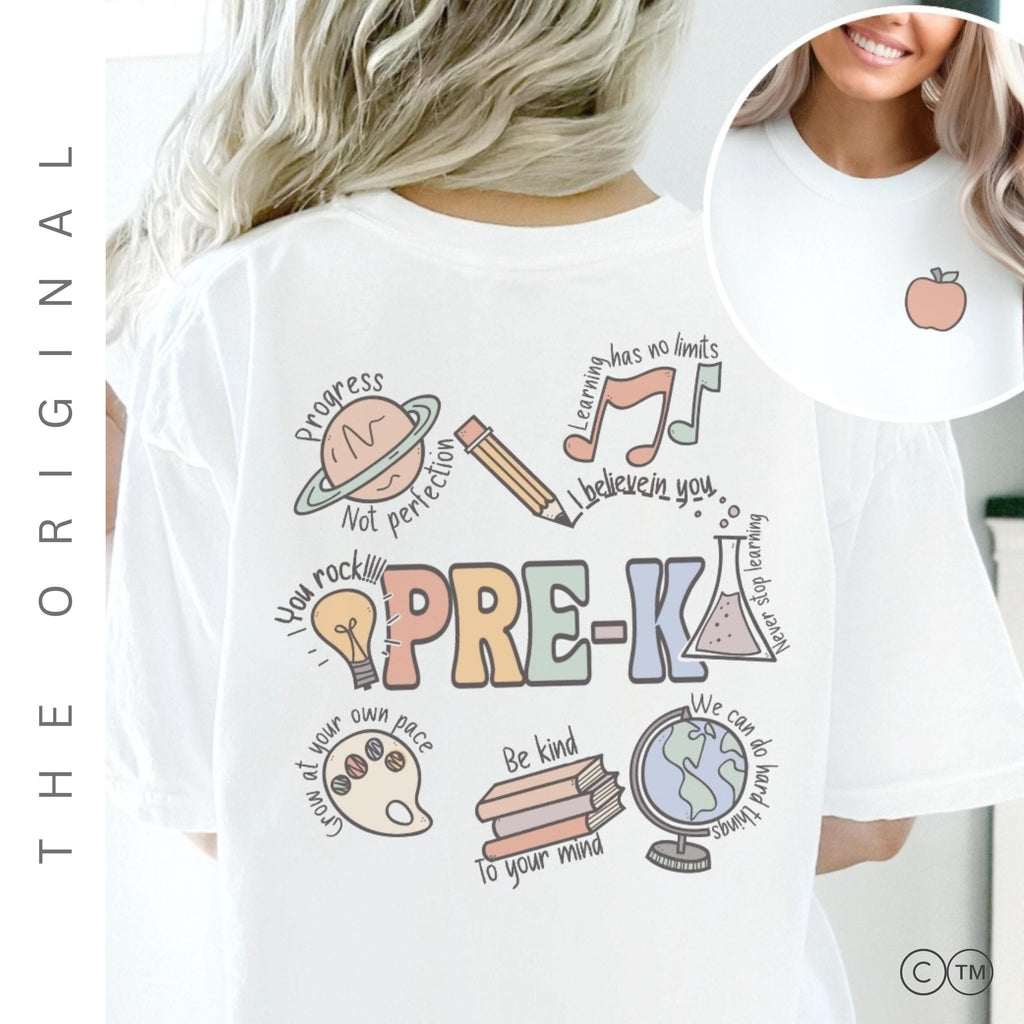 Personalized Pre-K Teacher Shirt - Back to School Shirt | Made to Order Custom Teacher Apparel