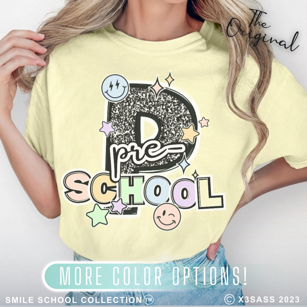 Pre School Teacher Shirt – Composition Notebook Tee | Back to School Gift