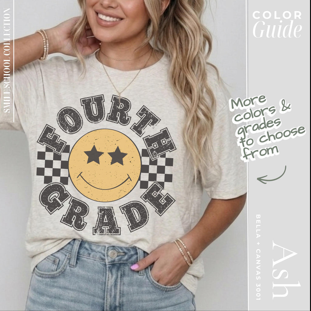 Fourth Grade Teacher Shirt | Soft Retro Teacher Tee – First Day School Shirt Gift