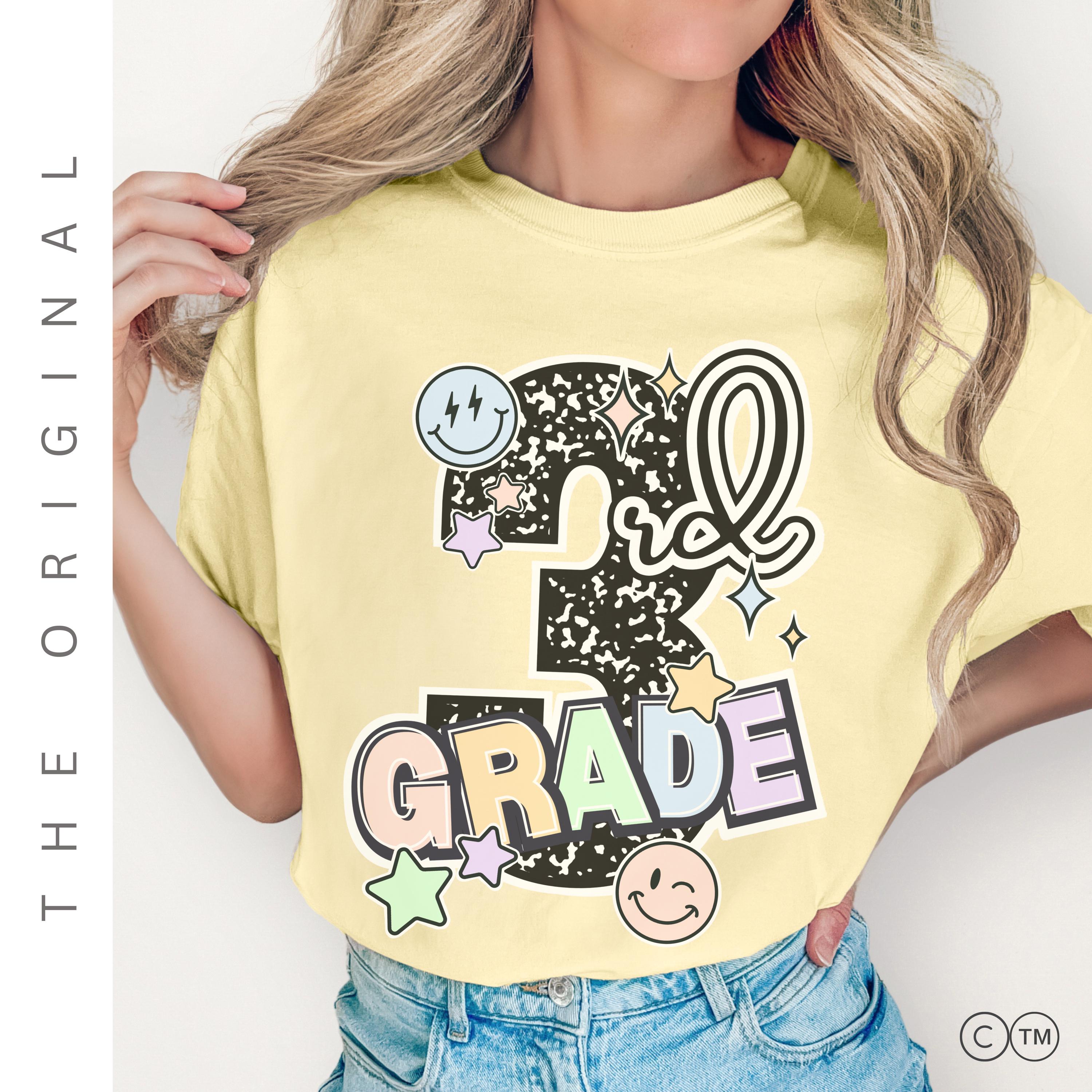 Third Grade Teacher Shirt – Composition Notebook Tee | Back to School Gift