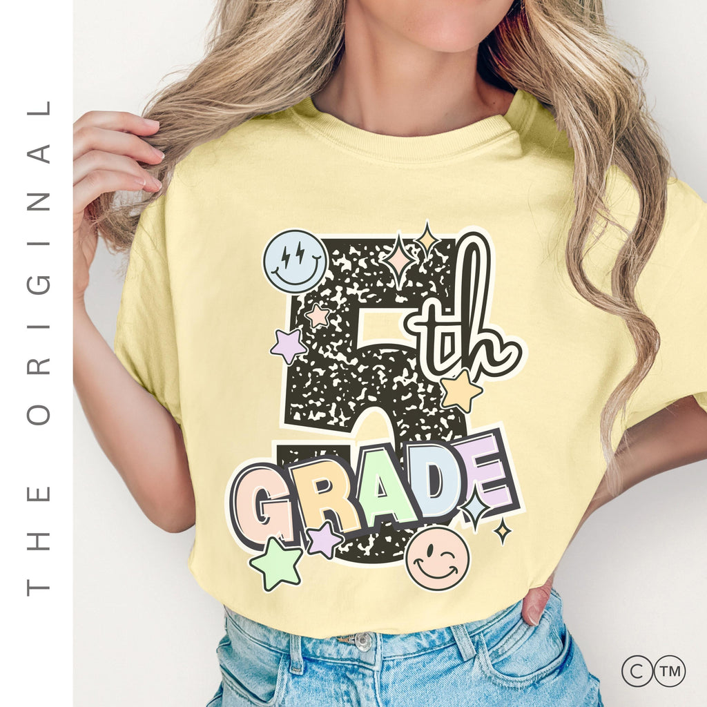 Fifth Grade Teacher Shirt – Composition Notebook Tee | Back to School Apparel