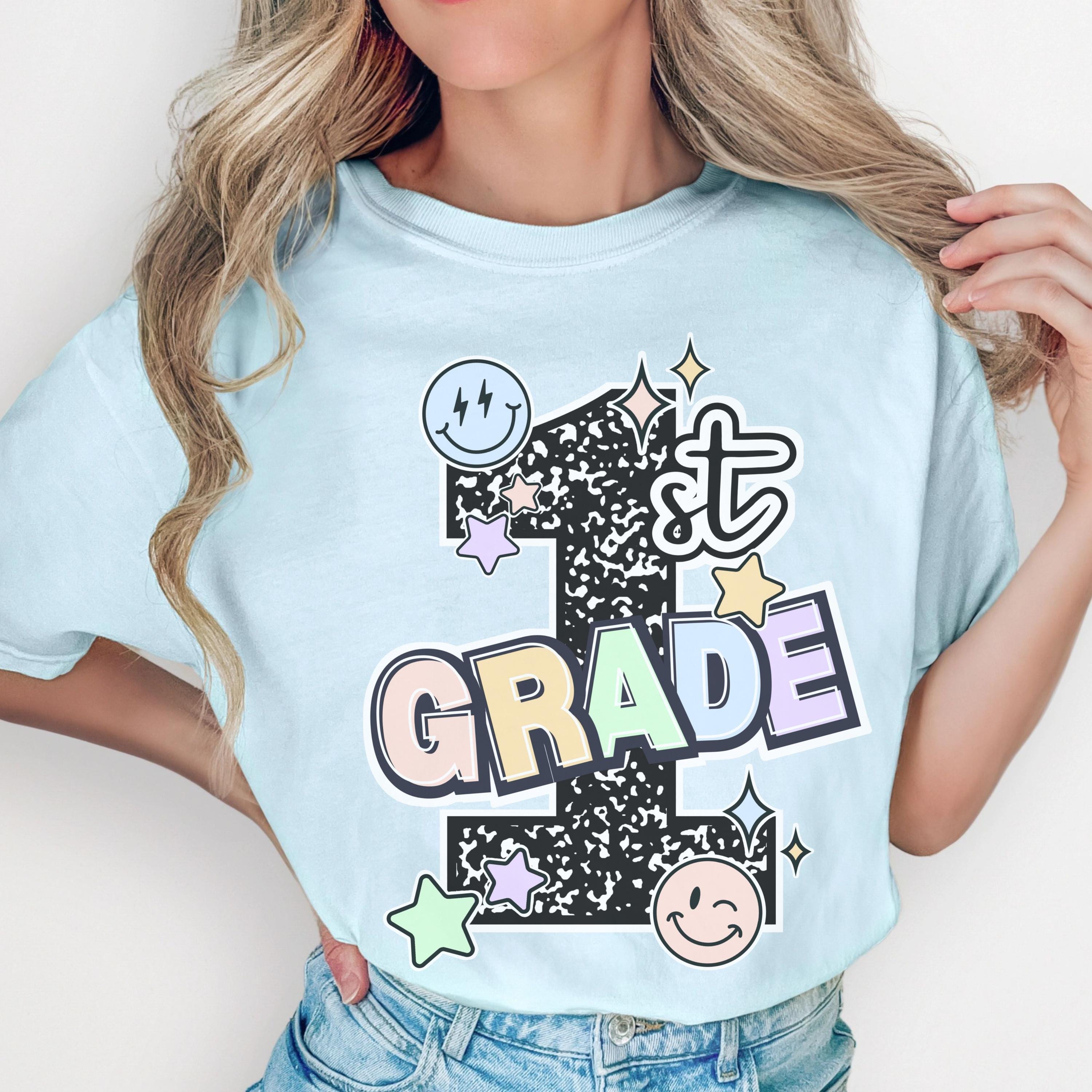 First Grade Teacher Shirt – Cute 1st Grade Tee | Composition Notebook Apparel