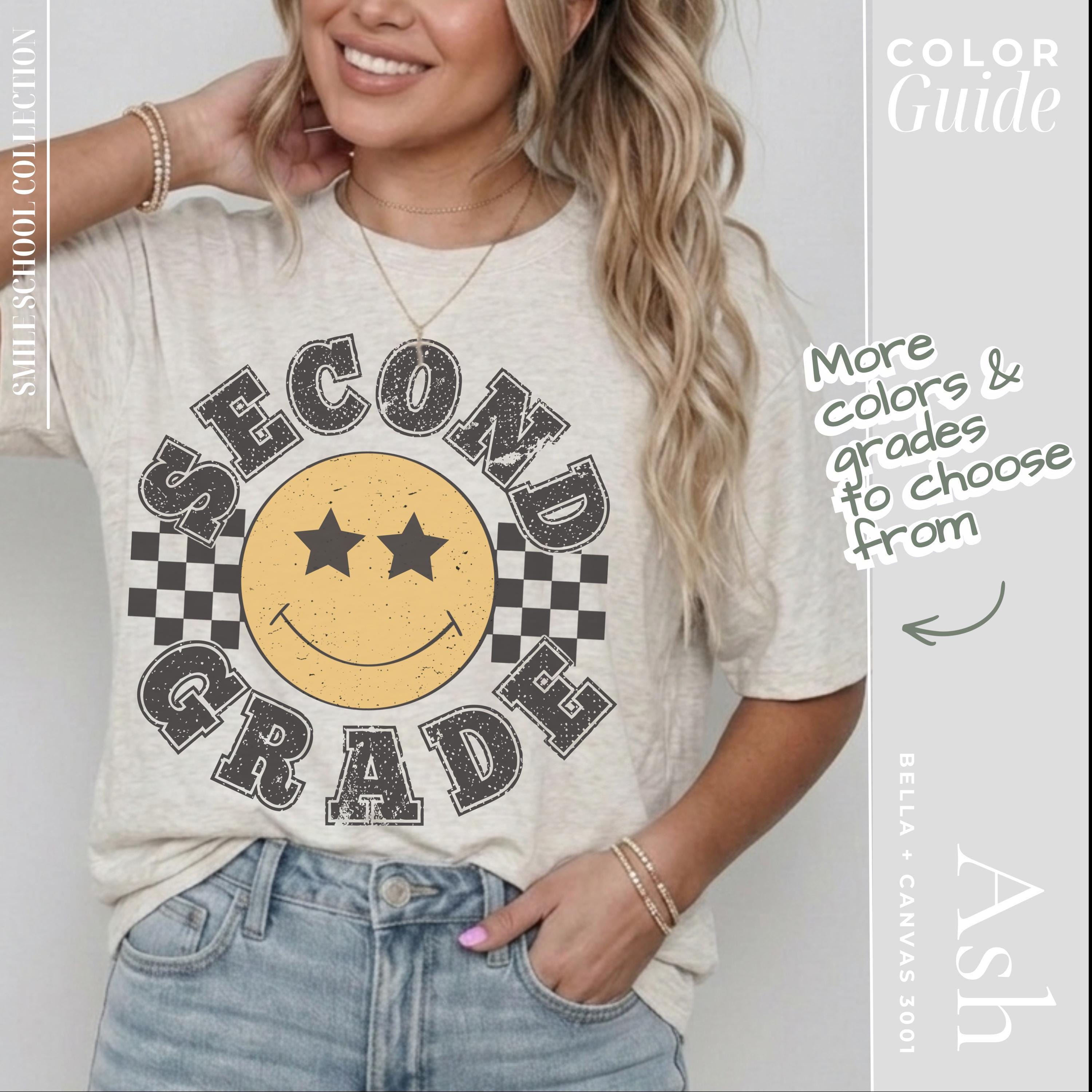 Second Grade Teacher Shirt - Vintage Retro Teacher Tee | Soft Cotton T-Shirt