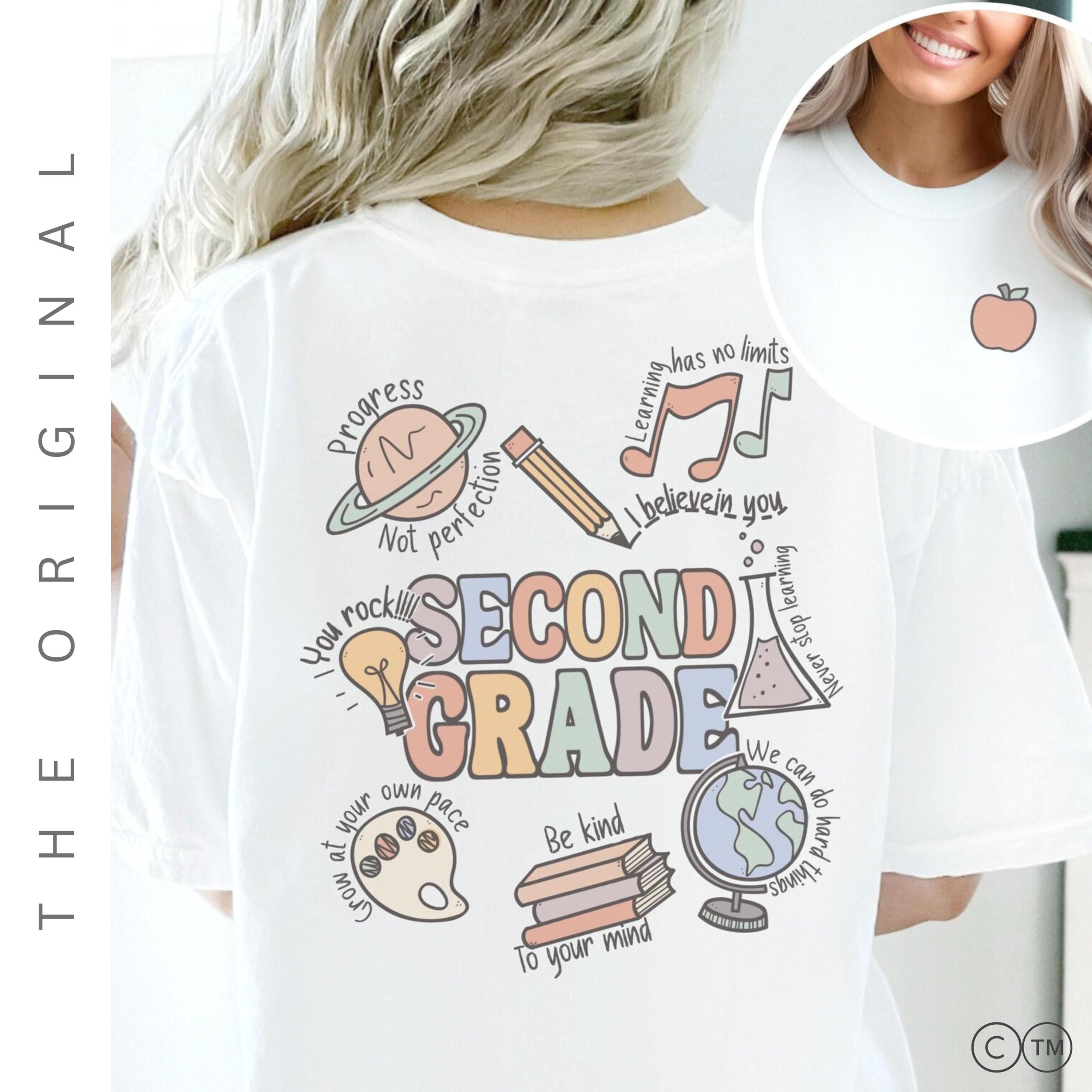 Second Grade Teacher Shirt - Custom 2nd Grade Shirts | Teacher Appreciation Gift Tee