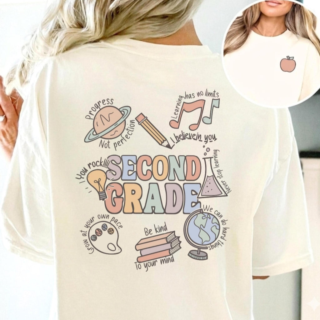 Second Grade Teacher Shirt - Custom 2nd Grade Shirts | Teacher Appreciation Gift Tee
