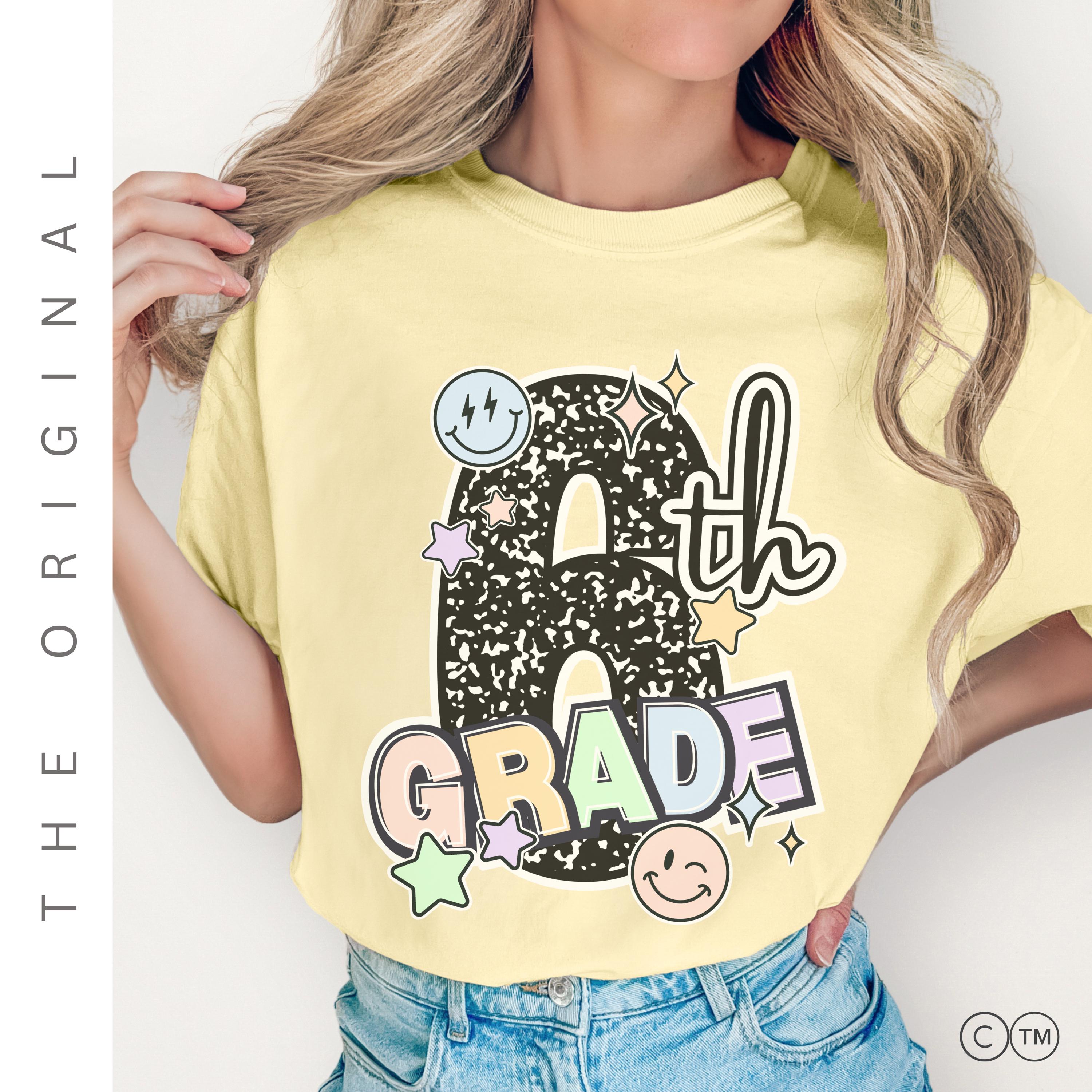 Sixth Grade Teacher Shirt – Composition Notebook Tee | Back to School Shirt & Educator Gift