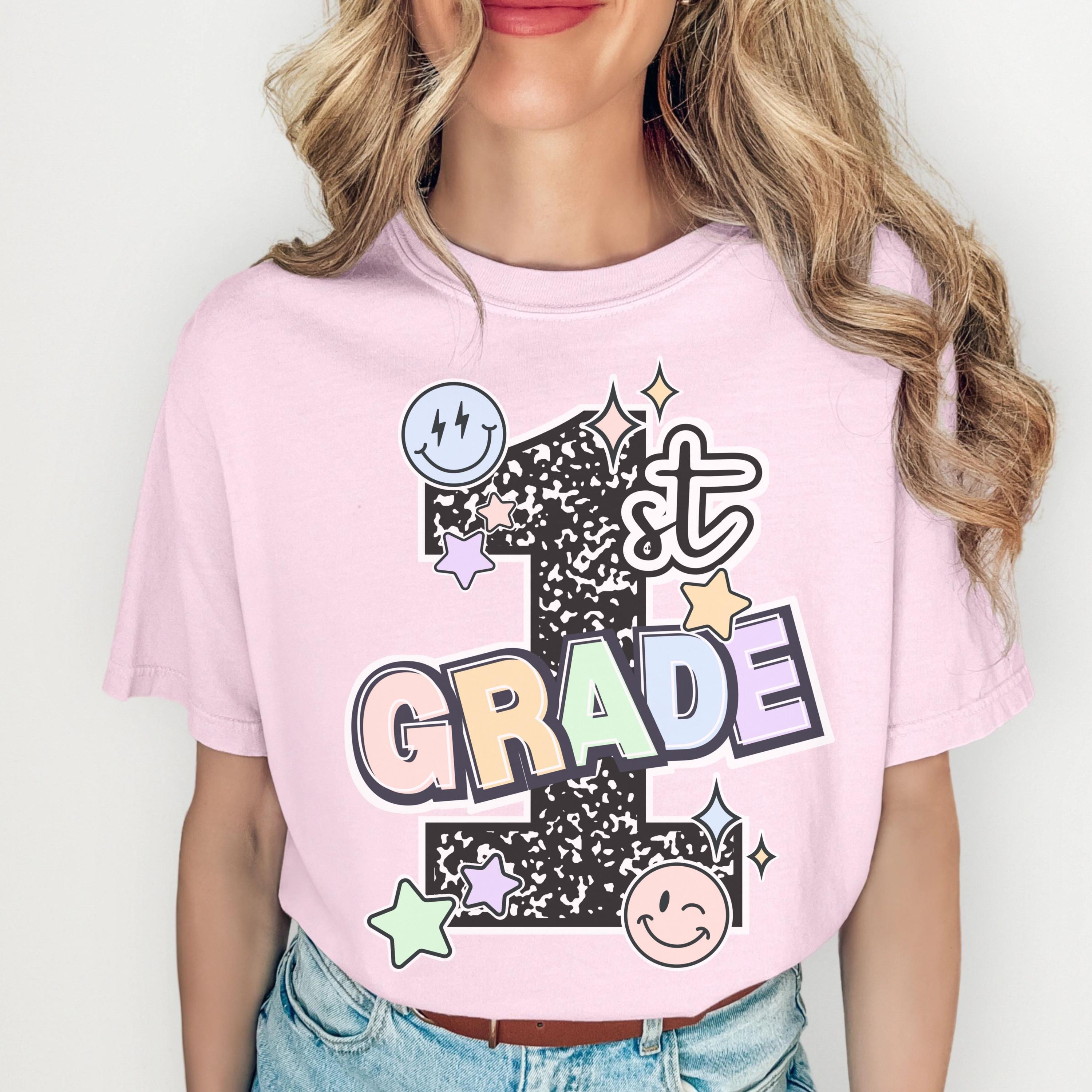 First Grade Teacher Shirt – Cute 1st Grade Tee | Composition Notebook Apparel