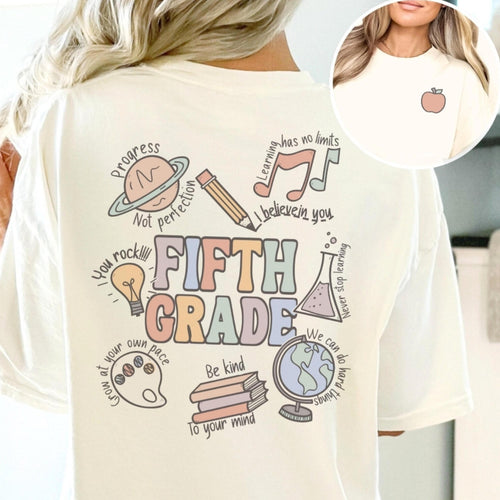 Fifth Grade Teacher Shirt | Personalized Teacher Shirt - Soft Cotton Tees & Gifts