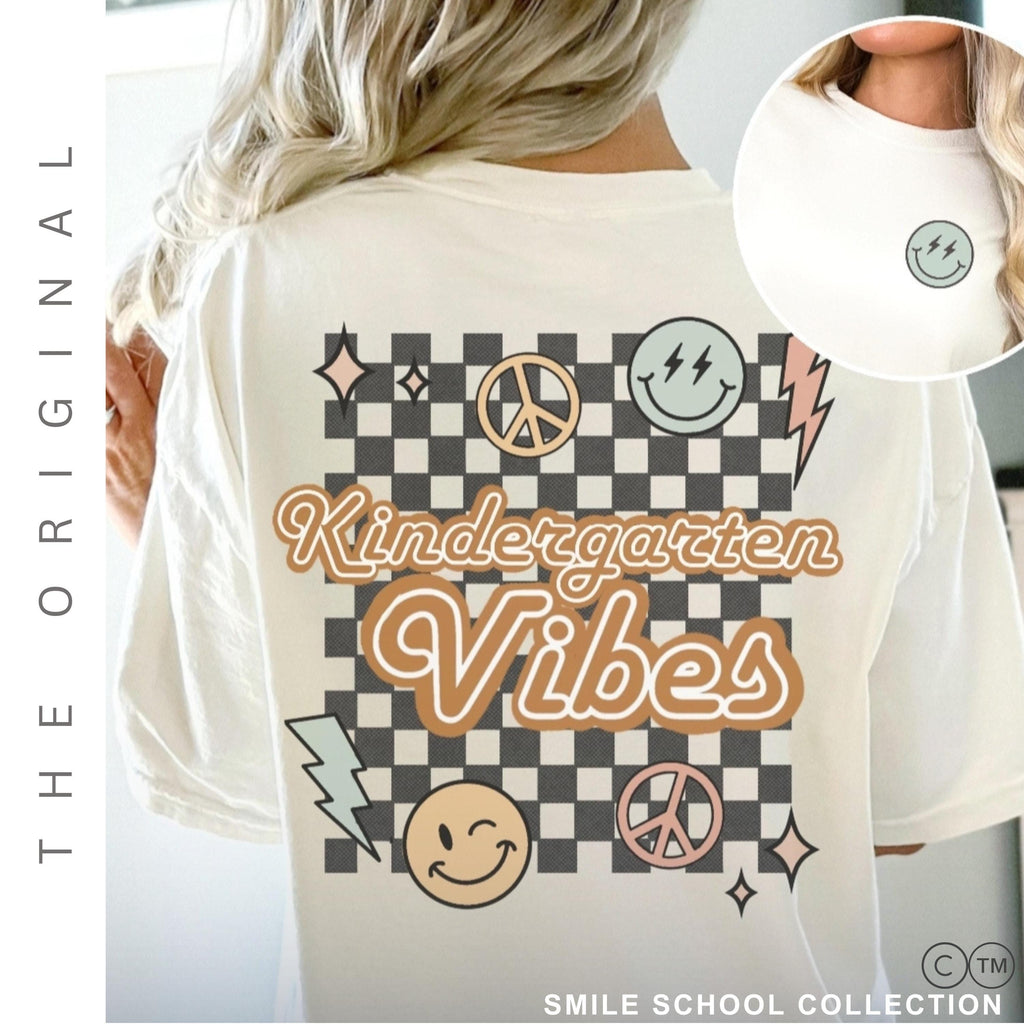 Kindergarten Teacher Shirt - Vintage Retro School Day Matching Tee Gift
