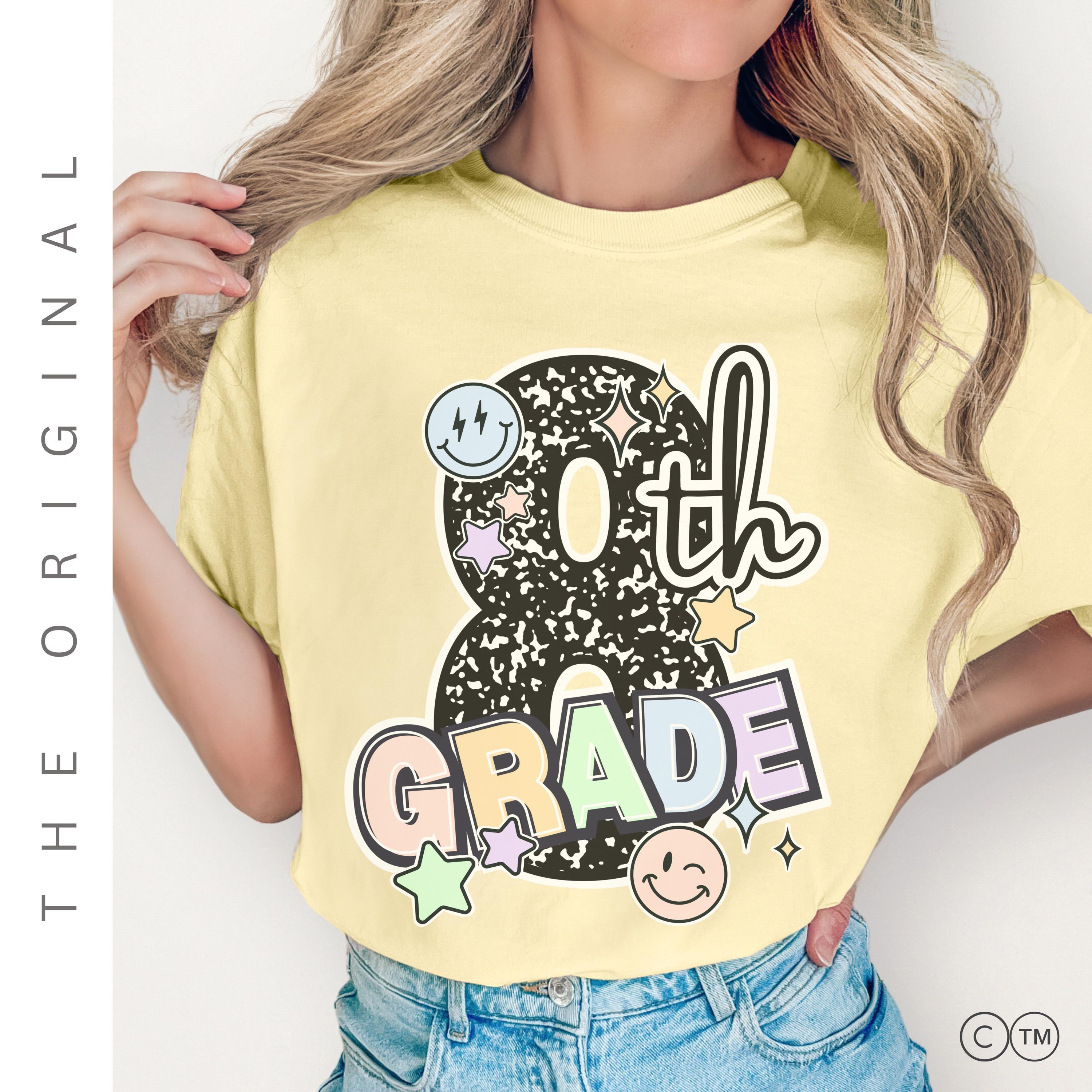 8th Grade Teacher Shirt - Composition Notebook School Spirit Clothing Tee